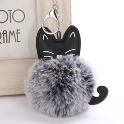 Pom pom keychain